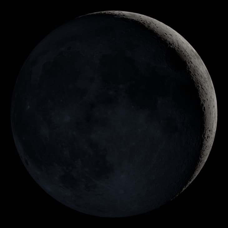 Lua 9% iluminada